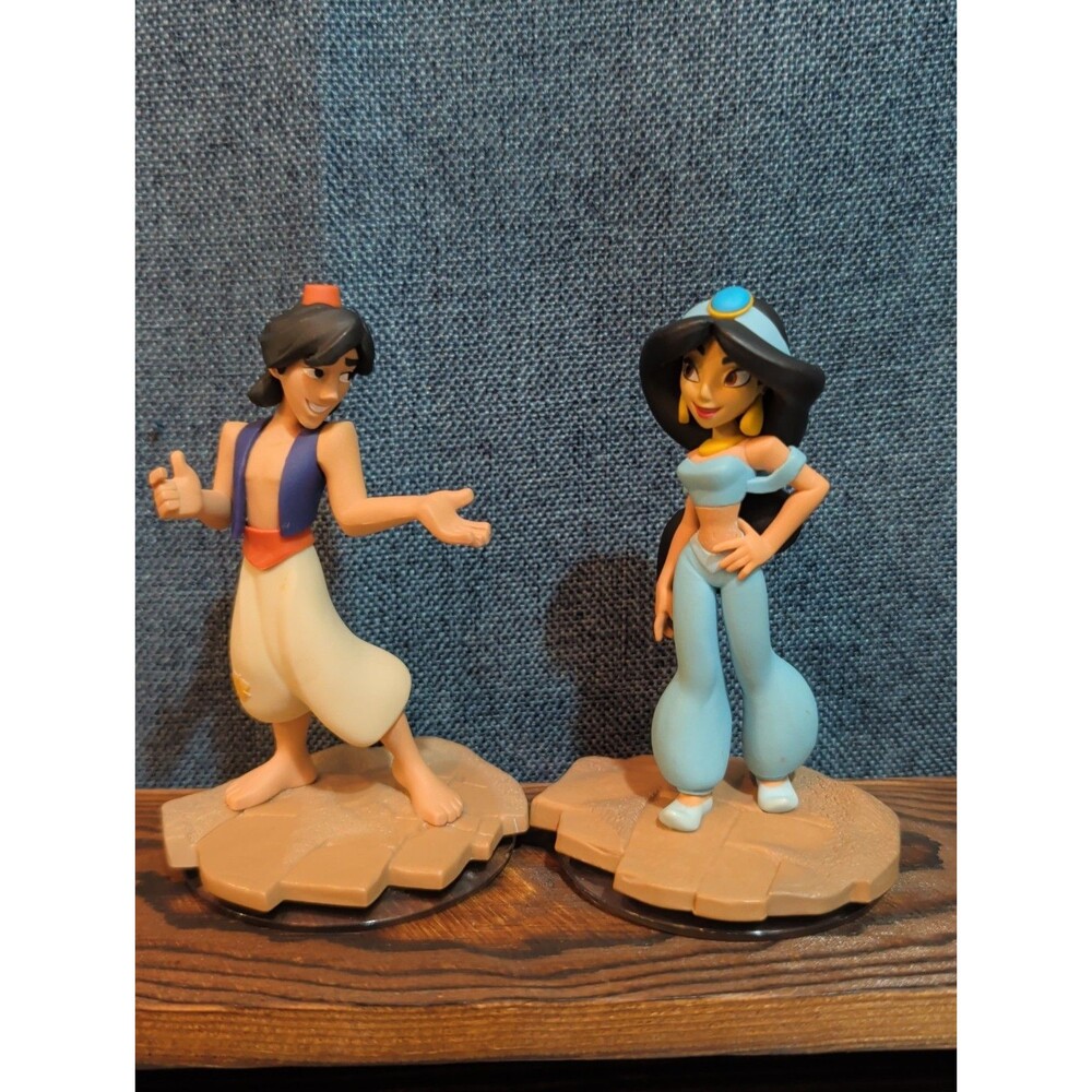 Disney Infinity 2.0 Aladdin Jasmine 2 Figure Lot PVC Loose